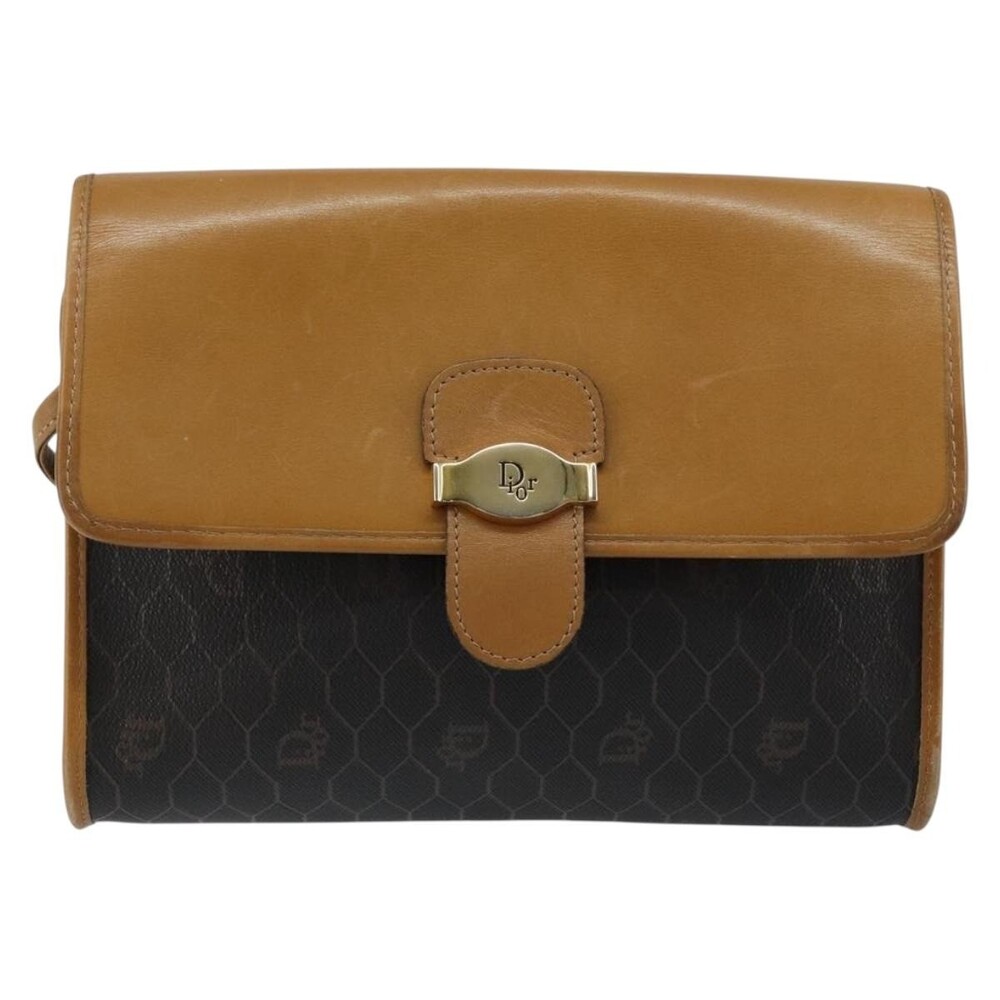 Dior Honeycomb Canvas Shoulder Bag Black